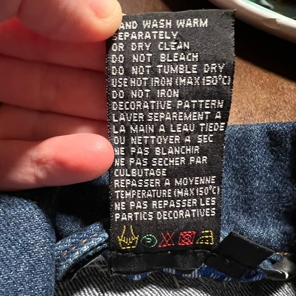 I.B. Diffusion 90’s Vintage Denim Beaded Sequined Embellished Jacket Size 6 - Picture 9 of 10